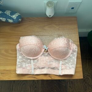 Victoria's Secret Pink Lace Corset with Molded Cups (Fits B/C cup best)